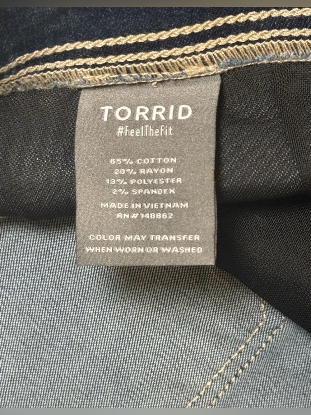 NEW Torrid Womens Size 1XT Lean Jean Slim Boot Super Soft Pull On 36x33 - Picture 9 of 9